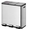 Papelera con Pedal 15+15+15L Acero Inoxidable EKO EcoCasa Splitted